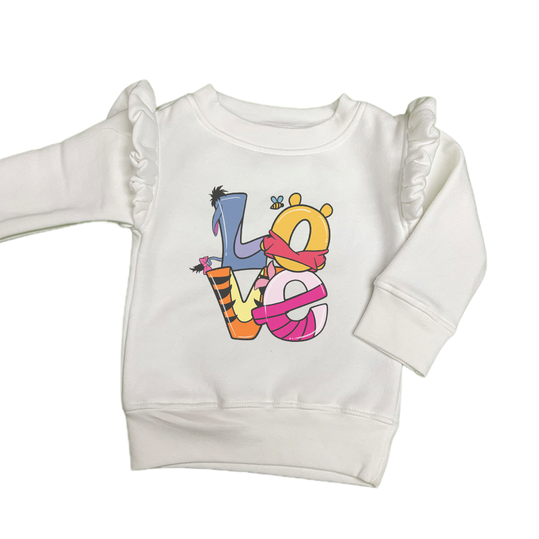 Bear Frill Sweatshirt White