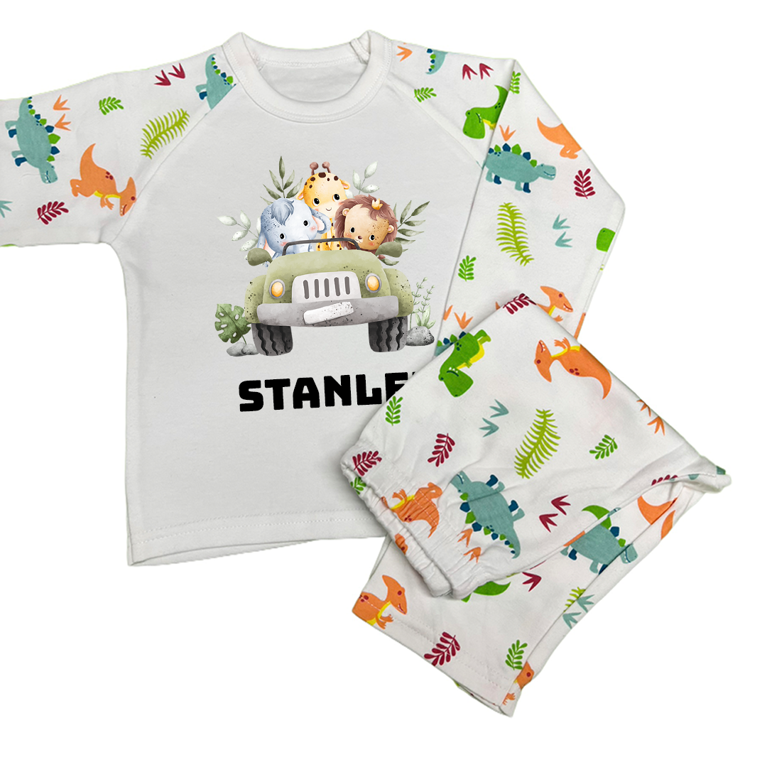 Safari Car Personalised Pjs