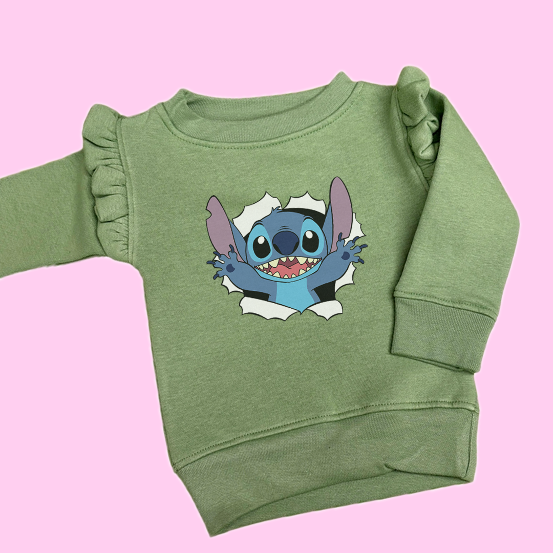 Koala Frill Sweatshirt Meadow Green