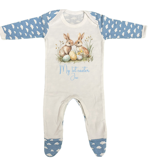 1st Easter Blue Cloud Rompersuit